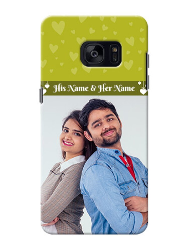 Custom Samsung Galaxy S7 Edge you and me design with hanging hearts Design