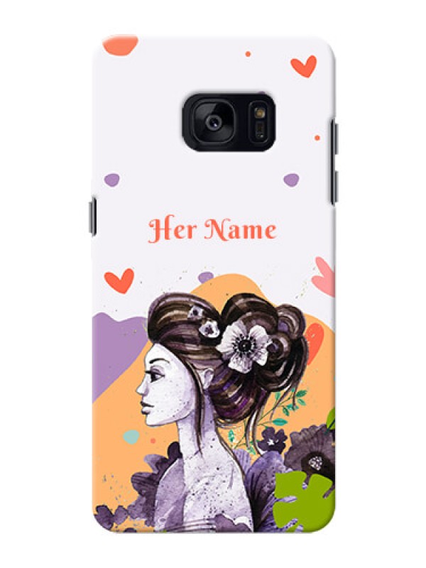Custom Galaxy S7 Edge Custom Mobile Case with Woman And Nature Design