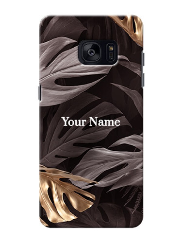 Custom Galaxy S7 Edge Mobile Back Covers: Wild Leaves digital paint Design