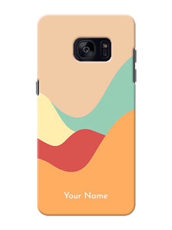 Custom Galaxy S7 Edge Custom Mobile Case with Ocean Waves Multi-colour Design