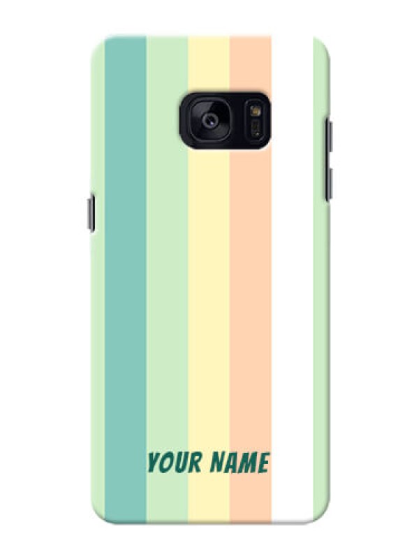Custom Galaxy S7 Edge Back Covers: Multi-colour Stripes Design