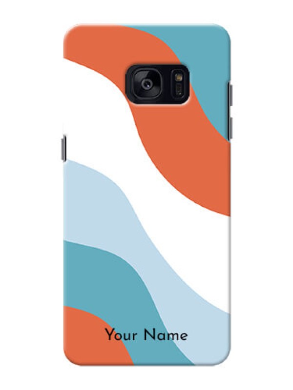 Custom Galaxy S7 Edge Mobile Back Covers: coloured Waves Design