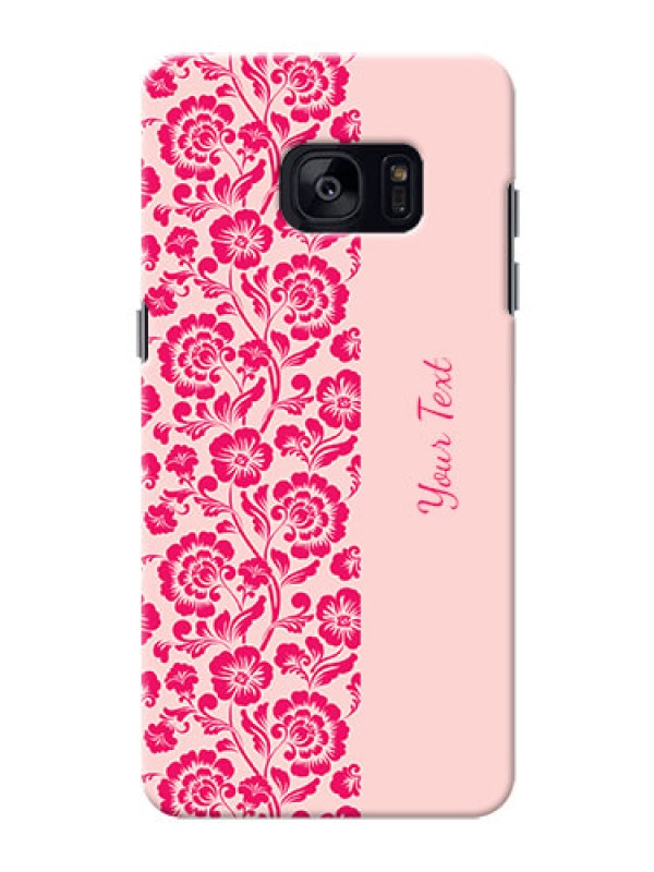 Custom Galaxy S7 Edge Phone Back Covers: Attractive Floral Pattern Design