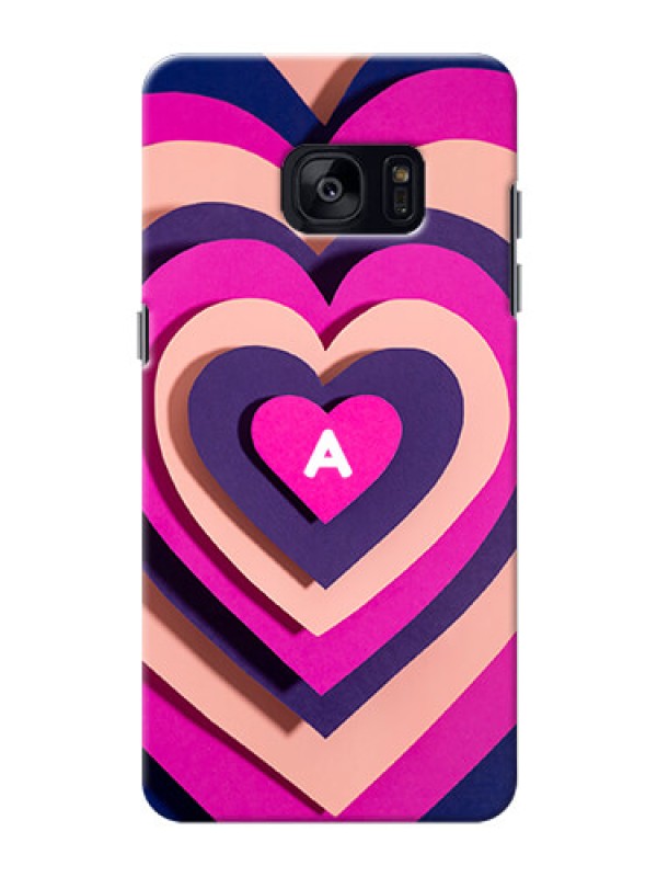 Custom Galaxy S7 Edge Custom Mobile Case with Cute Heart Pattern Design