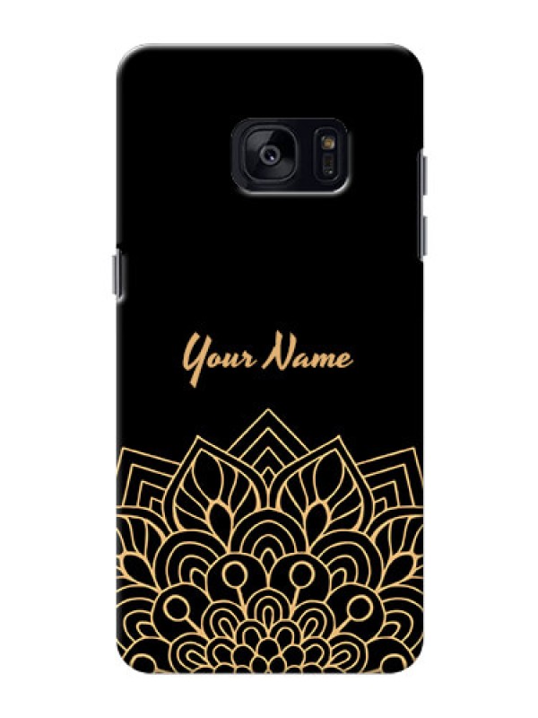 Custom Galaxy S7 Edge Back Covers: Golden mandala Design