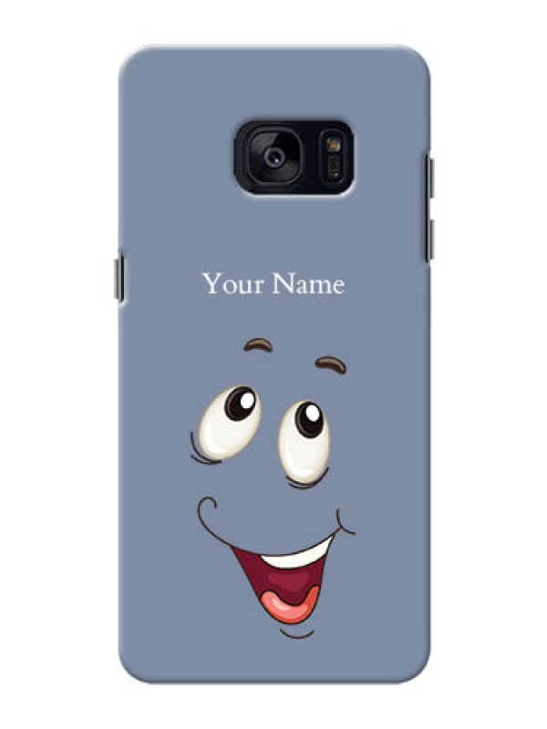 Custom Galaxy S7 Edge Phone Back Covers: Laughing Cartoon Face Design