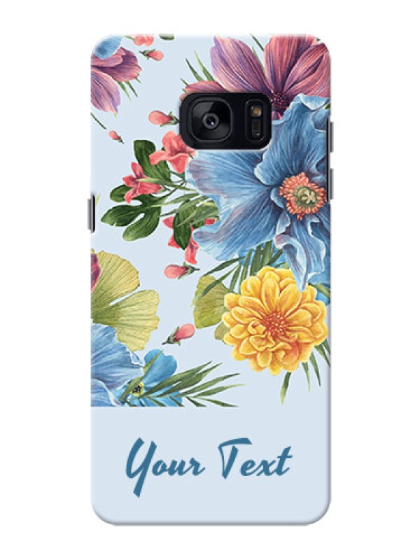 Custom Galaxy S7 Edge Custom Phone Cases: Stunning Watercolored Flowers Painting Design