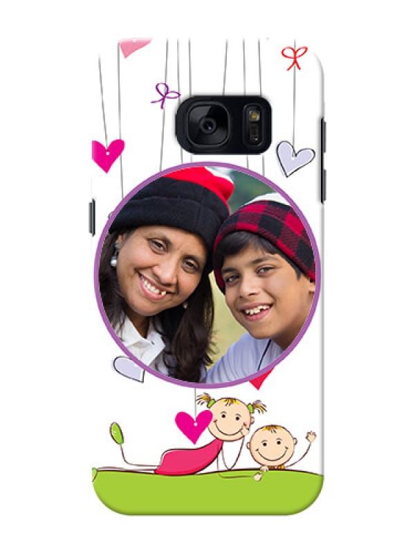 Custom Samsung Galaxy S7 Cute Babies Mobile Cover  Design