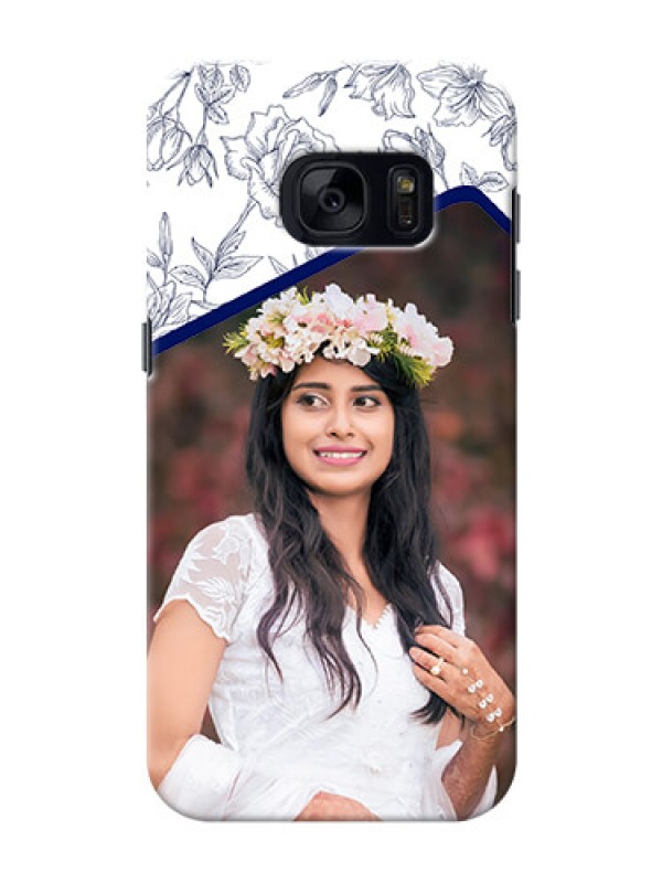Custom Samsung Galaxy S7 Floral Design Mobile Cover Design