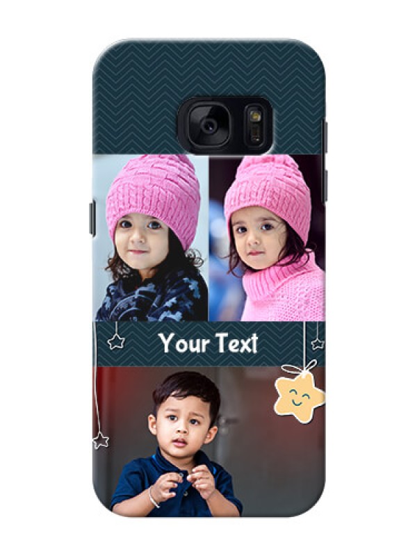 Custom Samsung Galaxy S7 3 image holder with hanging stars Design