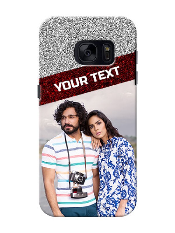 Custom Samsung Galaxy S7 2 image holder with glitter strip Design