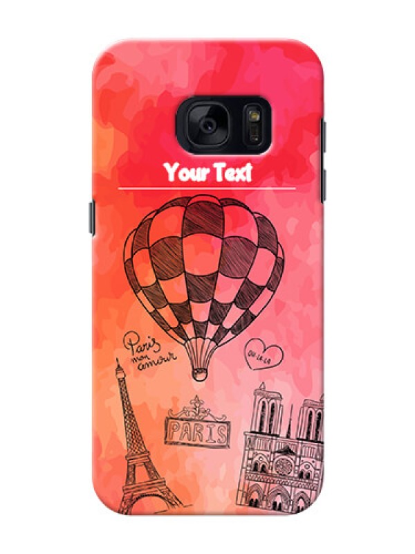 Custom Samsung Galaxy S7 abstract painting with paris theme Design