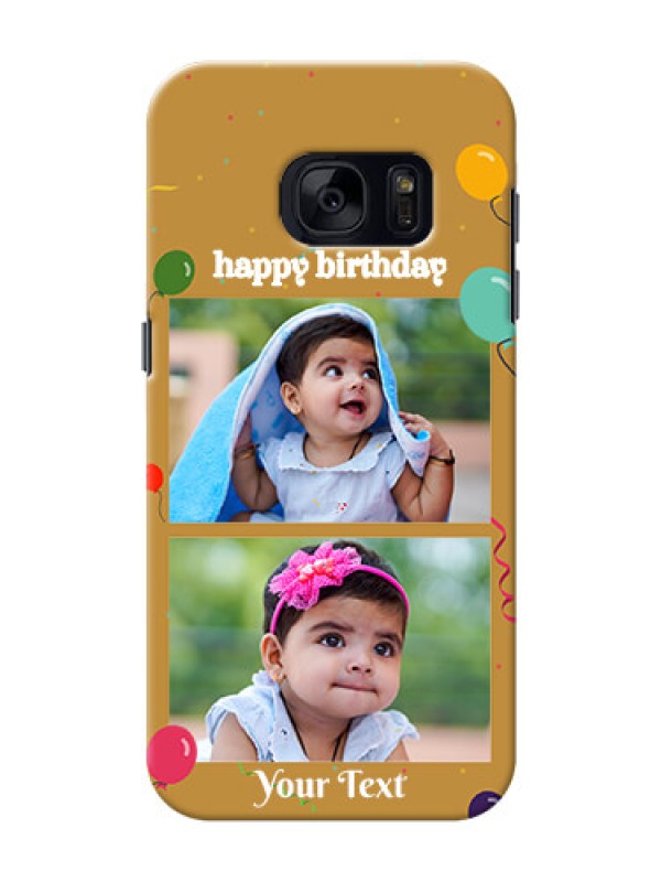 Custom Samsung Galaxy S7 2 image holder with birthday celebrations Design