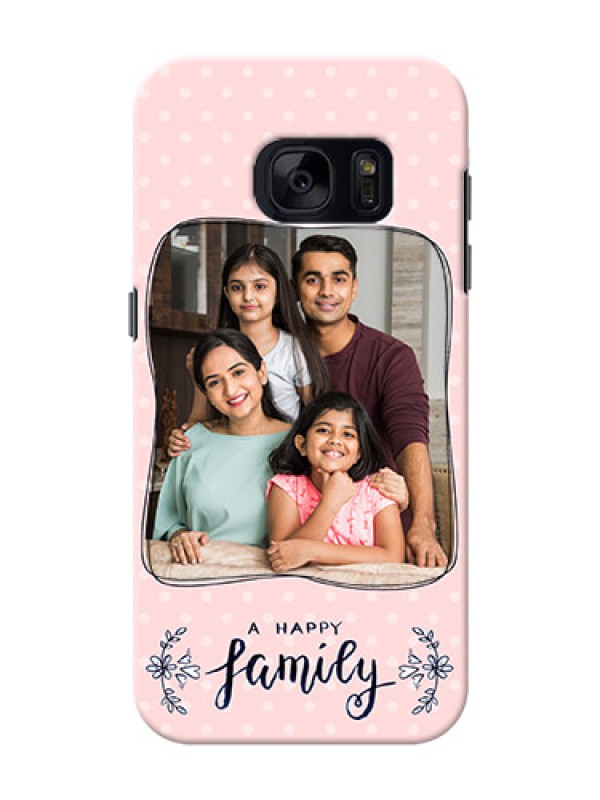 Custom Samsung Galaxy S7 A happy family with polka dots Design