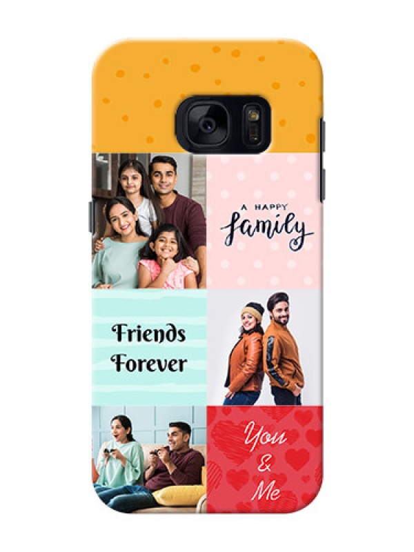 Custom Samsung Galaxy S7 4 image holder with multiple quotations Design