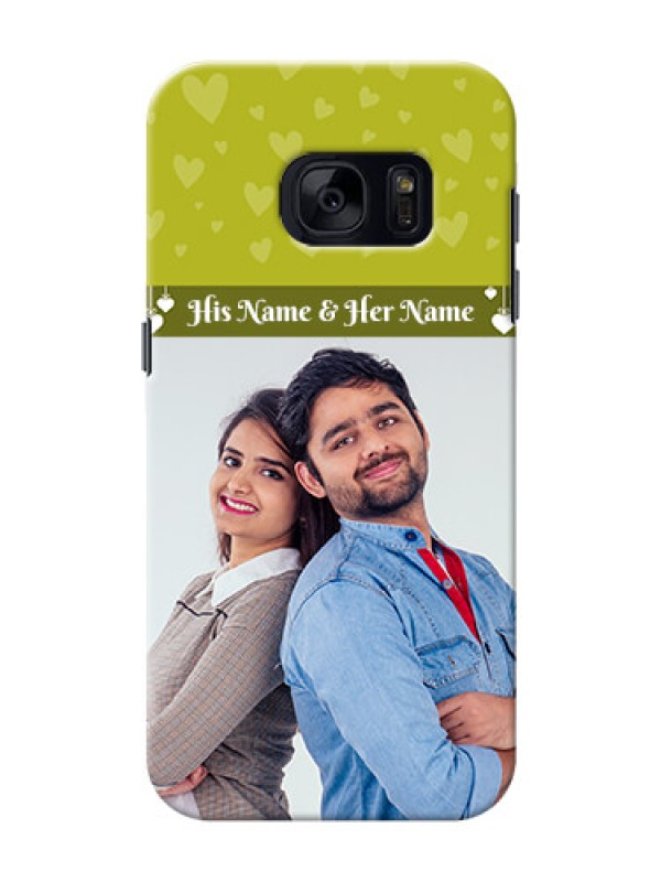 Custom Samsung Galaxy S7 you and me design with hanging hearts Design