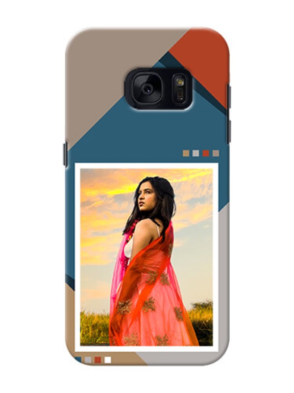 Custom Galaxy S7 Mobile Back Covers: Retro color pallet Design