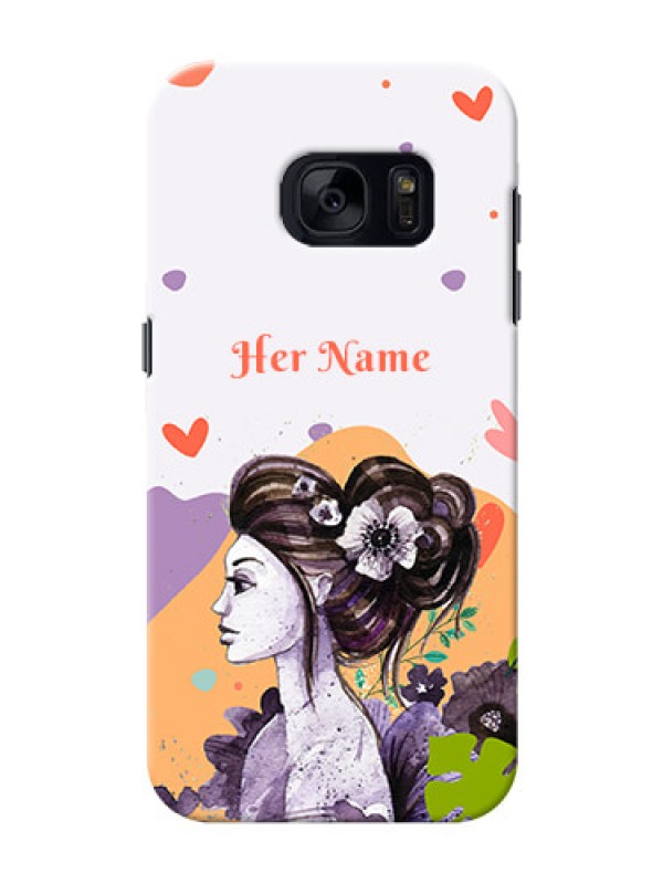 Custom Galaxy S7 Custom Mobile Case with Woman And Nature Design