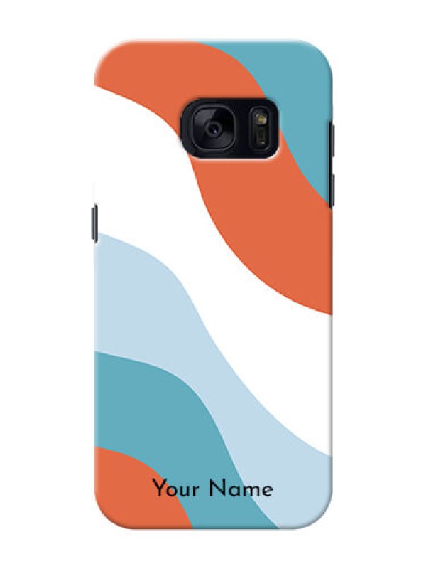 Custom Galaxy S7 Mobile Back Covers: coloured Waves Design