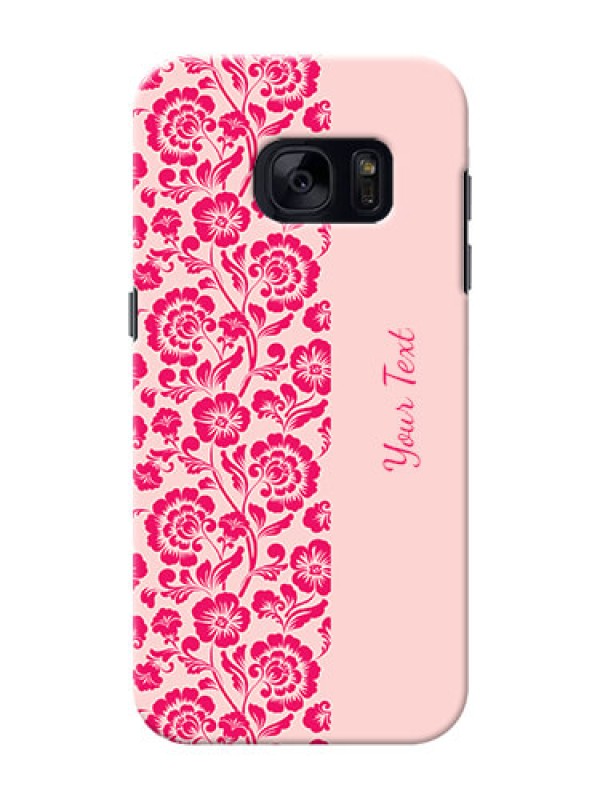 Custom Galaxy S7 Phone Back Covers: Attractive Floral Pattern Design