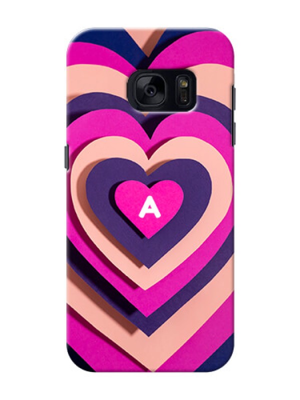 Custom Galaxy S7 Custom Mobile Case with Cute Heart Pattern Design