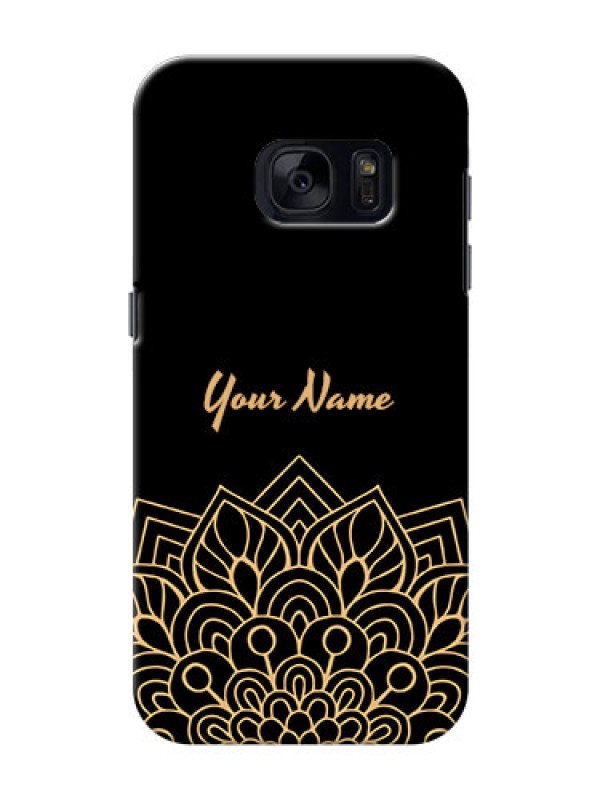 Custom Galaxy S7 Back Covers: Golden mandala Design