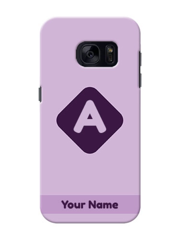 Custom Galaxy S7 Custom Mobile Case with Custom Letter in curved badge  Design