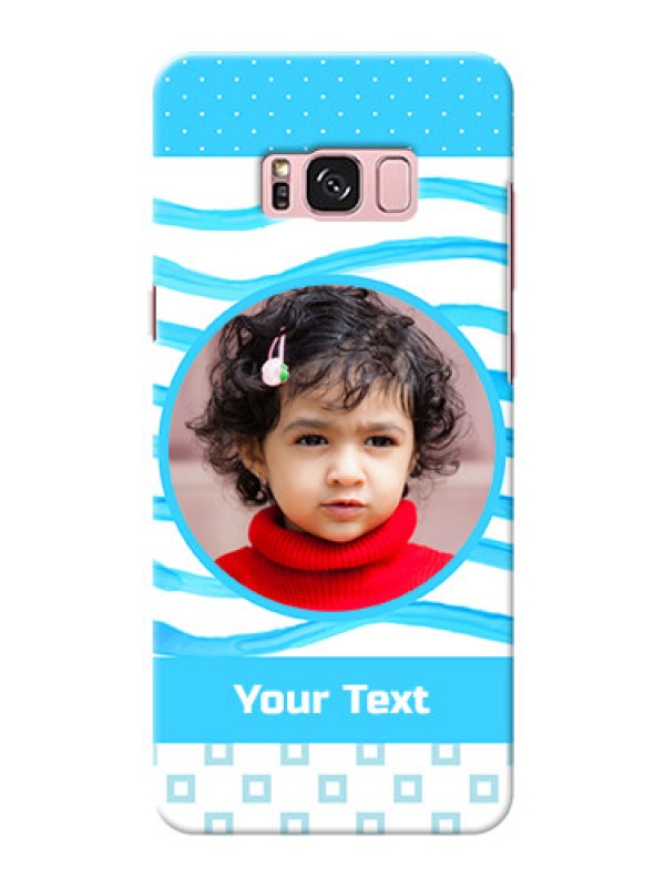 Custom Samsung Galaxy S8 Plus Simple Blue Design Mobile Case Design