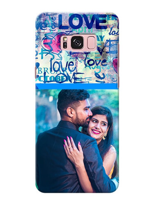 Custom Samsung Galaxy S8 Plus Colourful Love Patterns Mobile Case Design