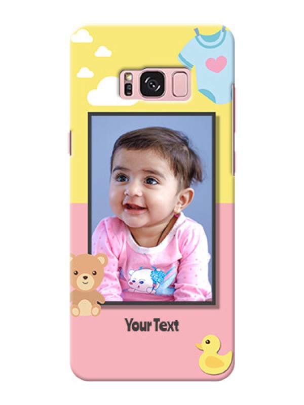 Custom Samsung Galaxy S8 Plus kids frame with 2 colour design with toys Design