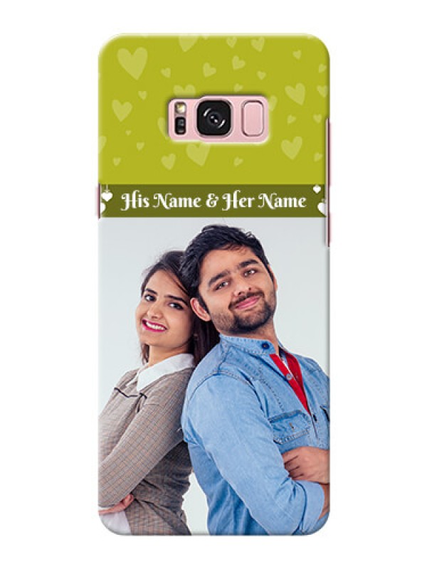 Custom Samsung Galaxy S8 Plus you and me design with hanging hearts Design