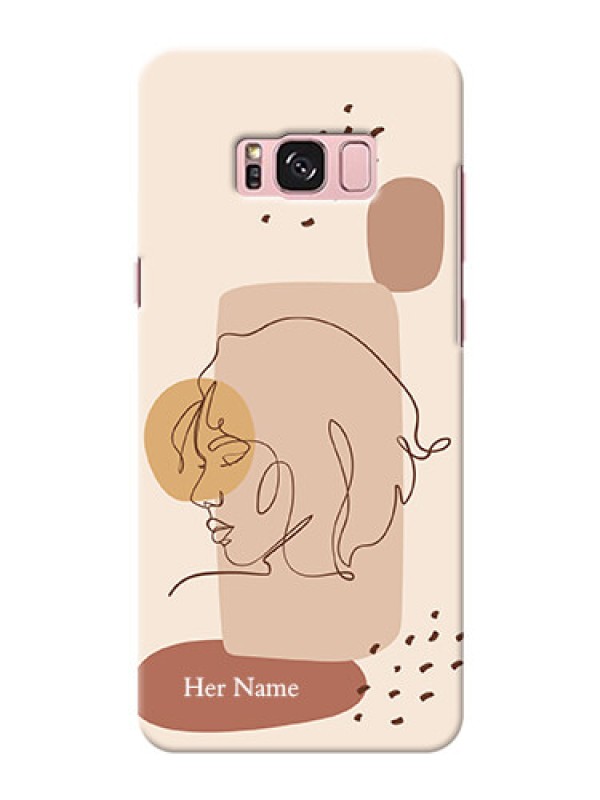 Custom Galaxy S8 Plus Custom Phone Covers: Calm Woman line art Design