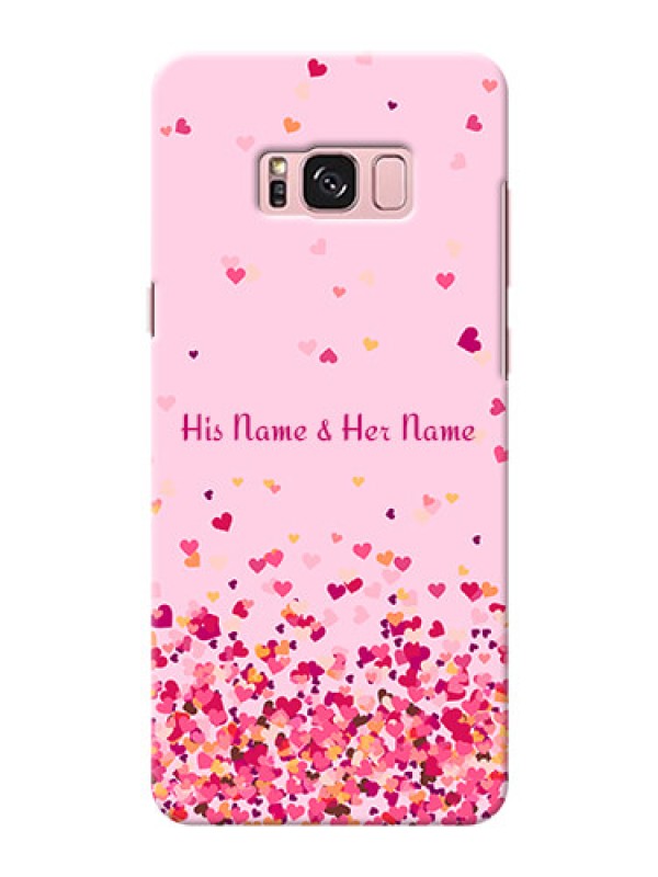 Custom Galaxy S8 Plus Phone Back Covers: Floating Hearts Design