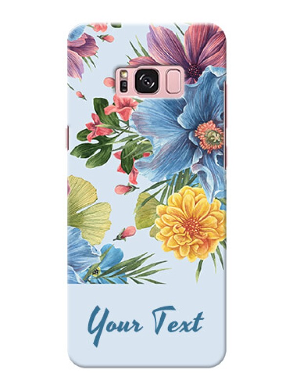 Custom Galaxy S8 Plus Custom Phone Cases: Stunning Watercolored Flowers Painting Design