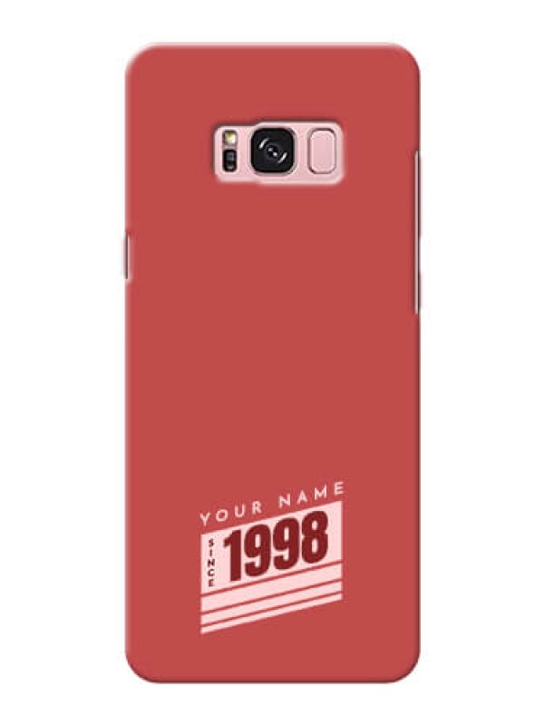 Custom Galaxy S8 Plus Phone Back Covers: Red custom year of birth Design