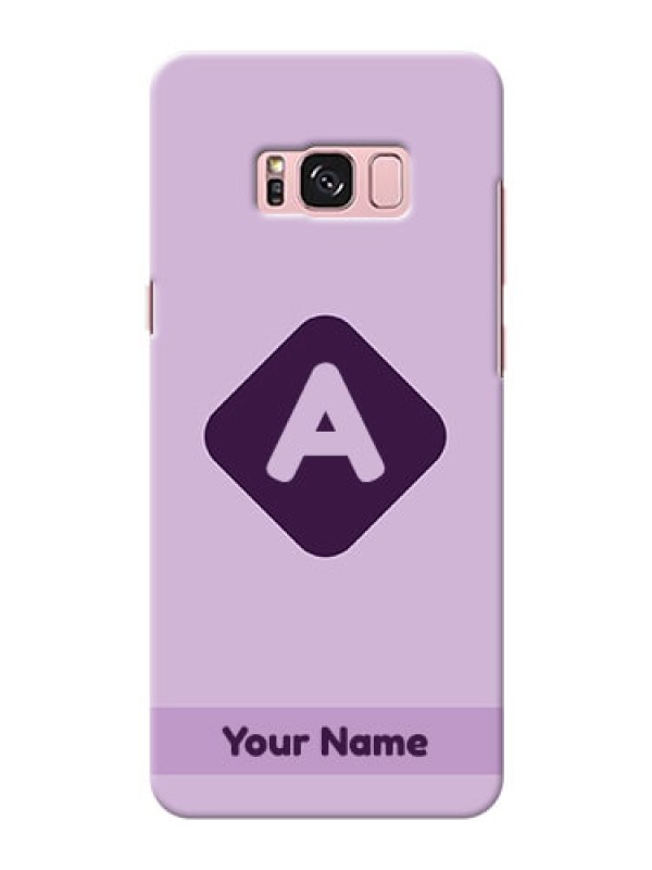 Custom Galaxy S8 Plus Custom Mobile Case with Custom Letter in curved badge  Design