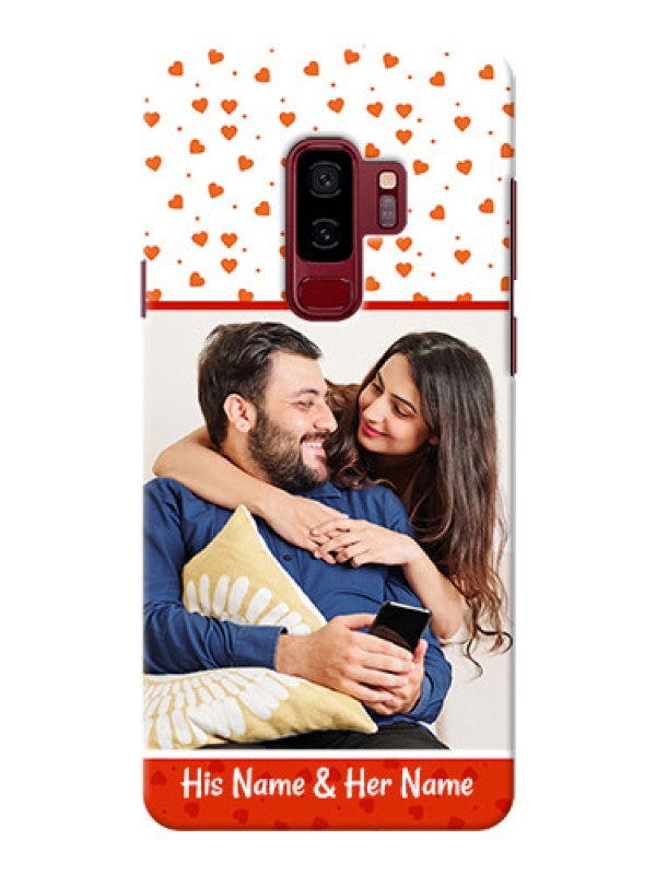 Custom Samsung Galaxy S9 Plus Orange Love Symbol Mobile Cover Design