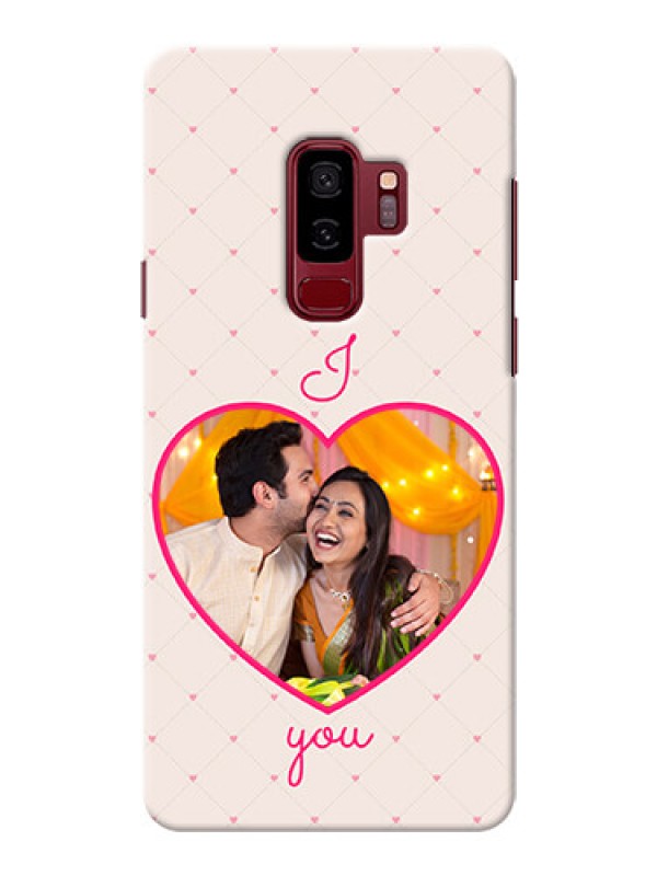 Custom Samsung Galaxy S9 Plus Love Symbol Picture Upload Mobile Case Design
