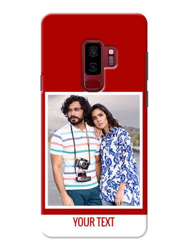 Custom Samsung Galaxy S9 Plus Simple Red Colour Mobile Cover  Design