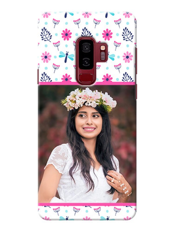 Custom Samsung Galaxy S9 Plus Colourful Flowers Mobile Cover Design