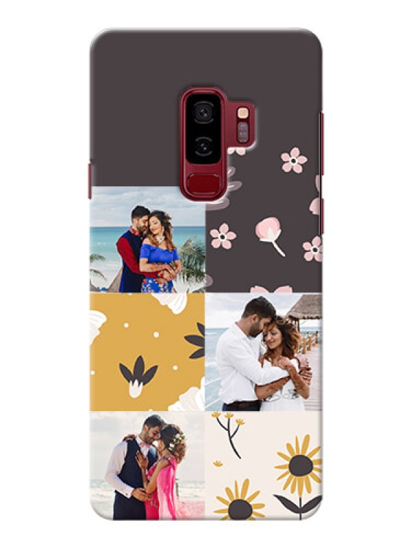 Custom Samsung Galaxy S9 Plus 3 image holder with florals Design