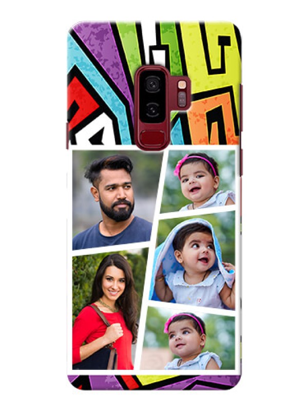 Custom Samsung Galaxy S9 Plus 5 image holder with stylish graffiti pattern Design