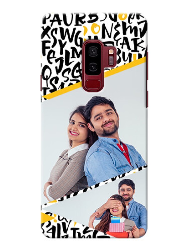 Custom Samsung Galaxy S9 Plus 2 image holder with letters pattern  Design