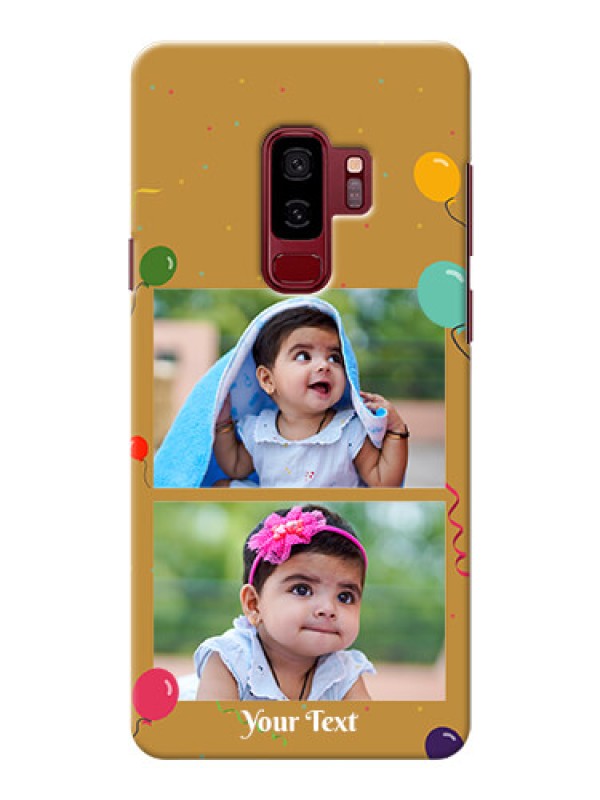 Custom Samsung Galaxy S9 Plus 2 image holder with birthday celebrations Design