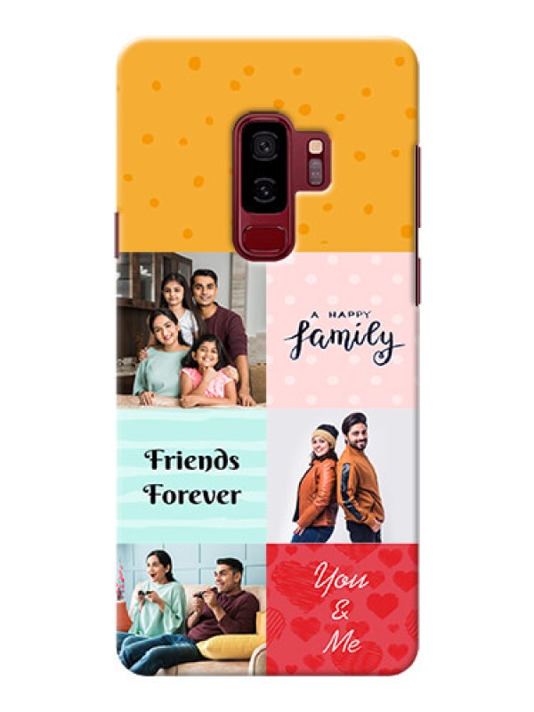 Custom Samsung Galaxy S9 Plus 4 image holder with multiple quotations Design