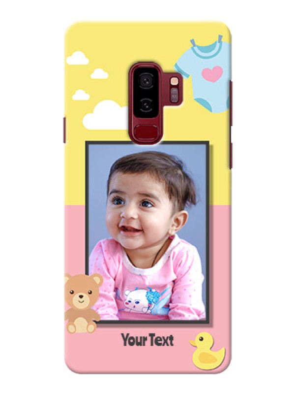 Custom Samsung Galaxy S9 Plus kids frame with 2 colour design with toys Design