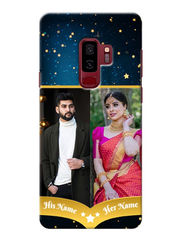 Custom Samsung Galaxy S9 Plus 2 image holder with galaxy backdrop and stars  Design
