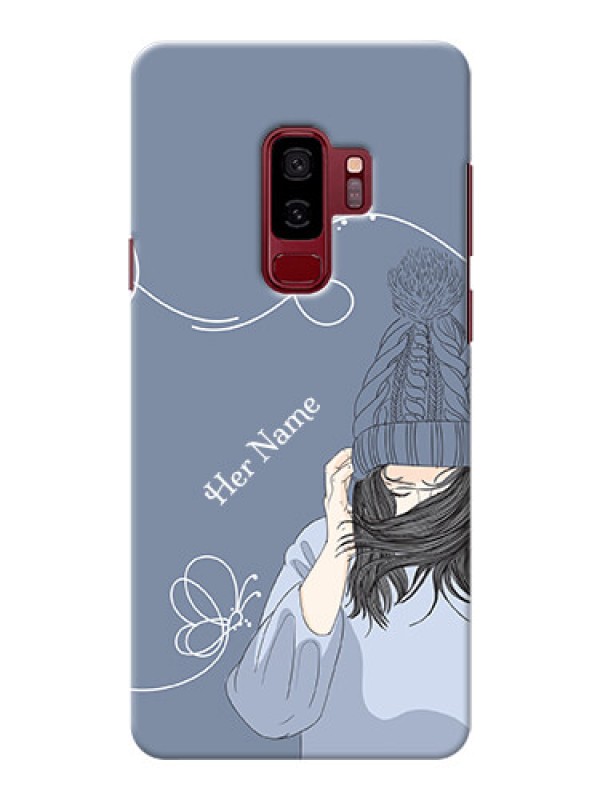 Custom Galaxy S9 Plus Custom Mobile Case with Girl in winter outfit Design