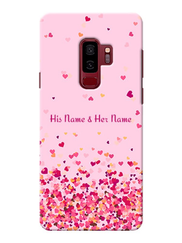 Custom Galaxy S9 Plus Phone Back Covers: Floating Hearts Design