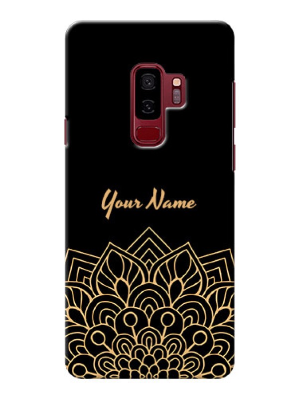 Custom Galaxy S9 Plus Back Covers: Golden mandala Design